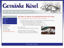 Tablet Screenshot of getraenke-kuesel.de